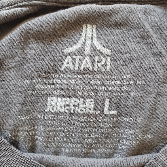 Ripple Junction Atari Logo Gray T-Shirt.   Size Large - Picture 5 of 5